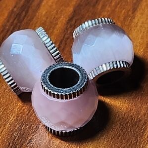 Brighton faceted natural rose quartz bead - listing is for 1 bead